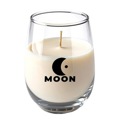 Laguna, 'Vanilla Cashmere' scented clear glass candle in Ebony black gift box